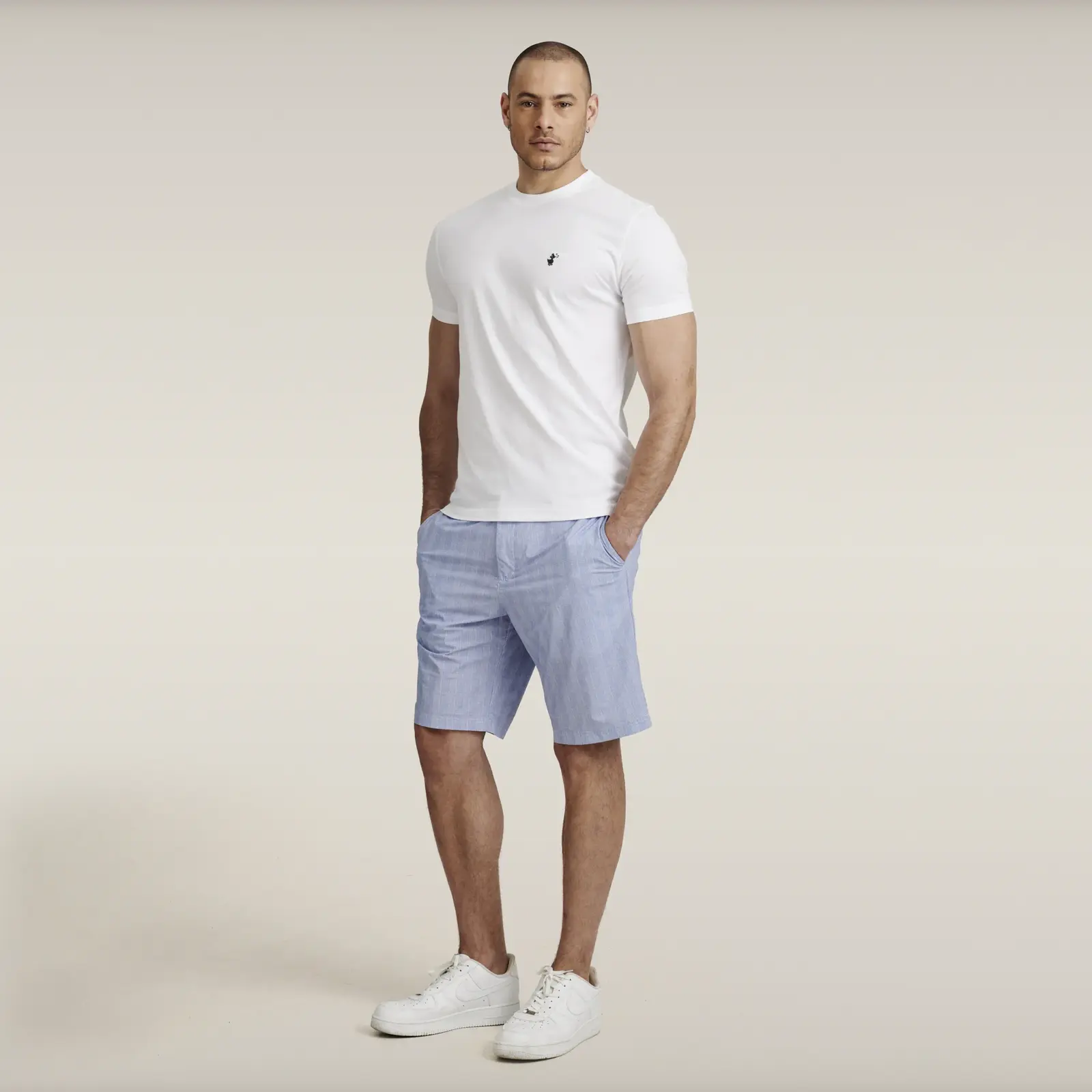 Erkek Beyaz Basic T-shirt