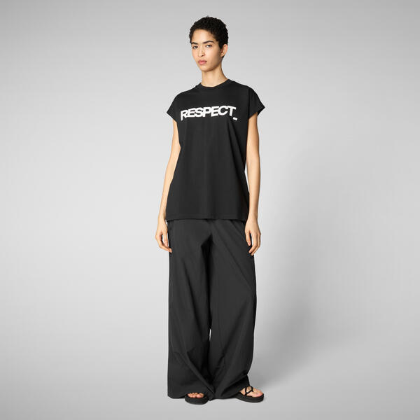 Kadın T-shirt Siyah - Fiora
