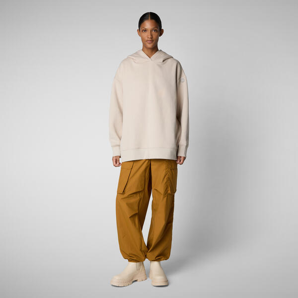Unisex Kapüşonlu Sweatshirt Bej - Itea