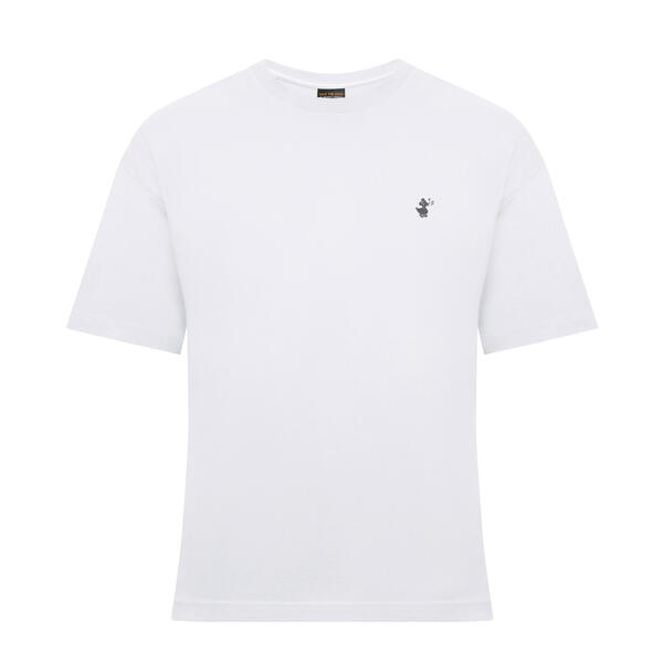 Erkek Beyaz Oversized T-shirt