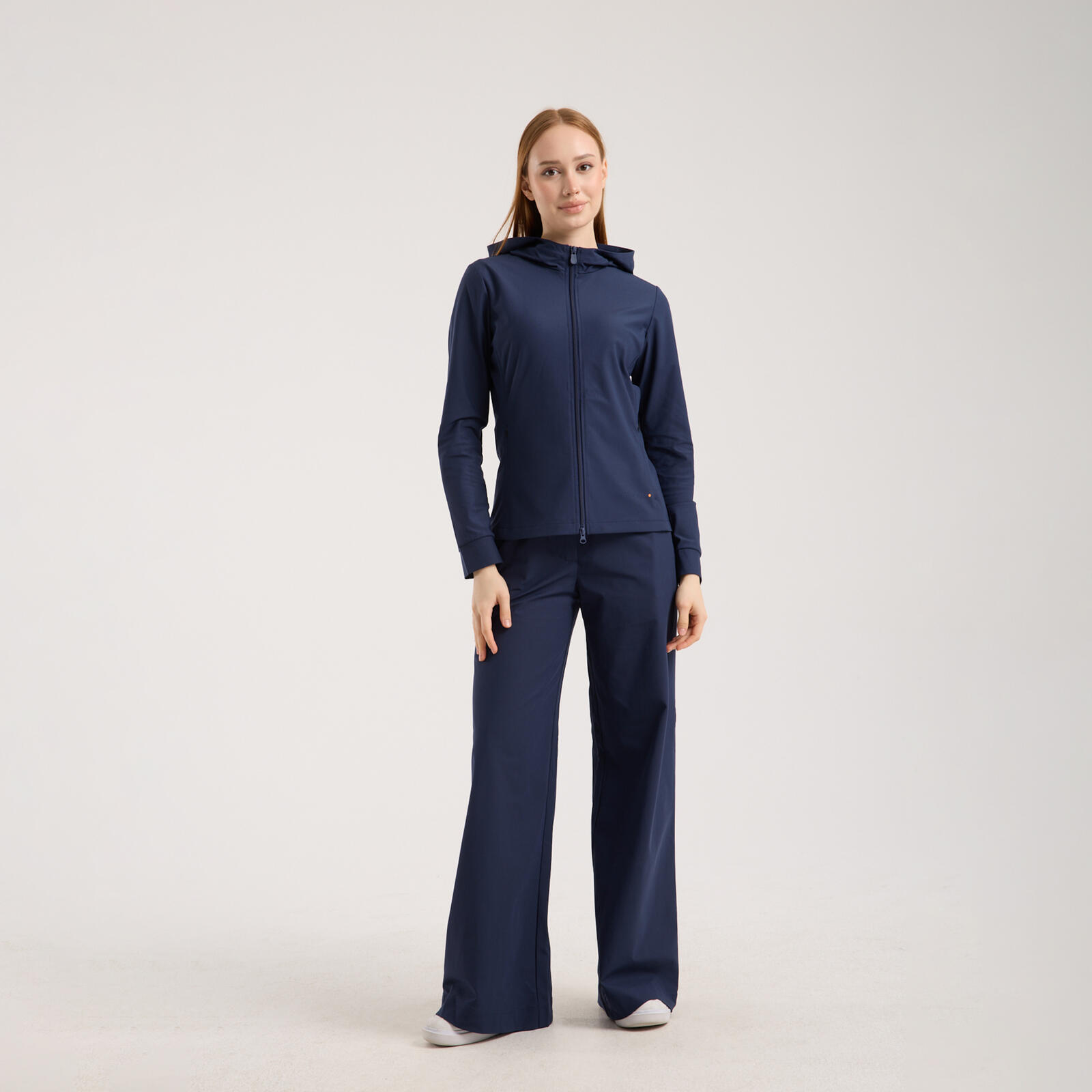Kadın Wide Leg Pantolon Lacivert - Ilma