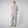 Erkek T-shirt Gri - Taren