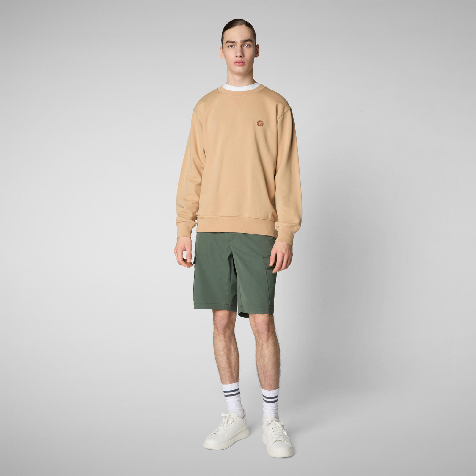 Erkek Sweatshirt Bej - Silas