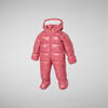 Unisex Çocuk Kapüşonlu Tulum Pembe - Shell