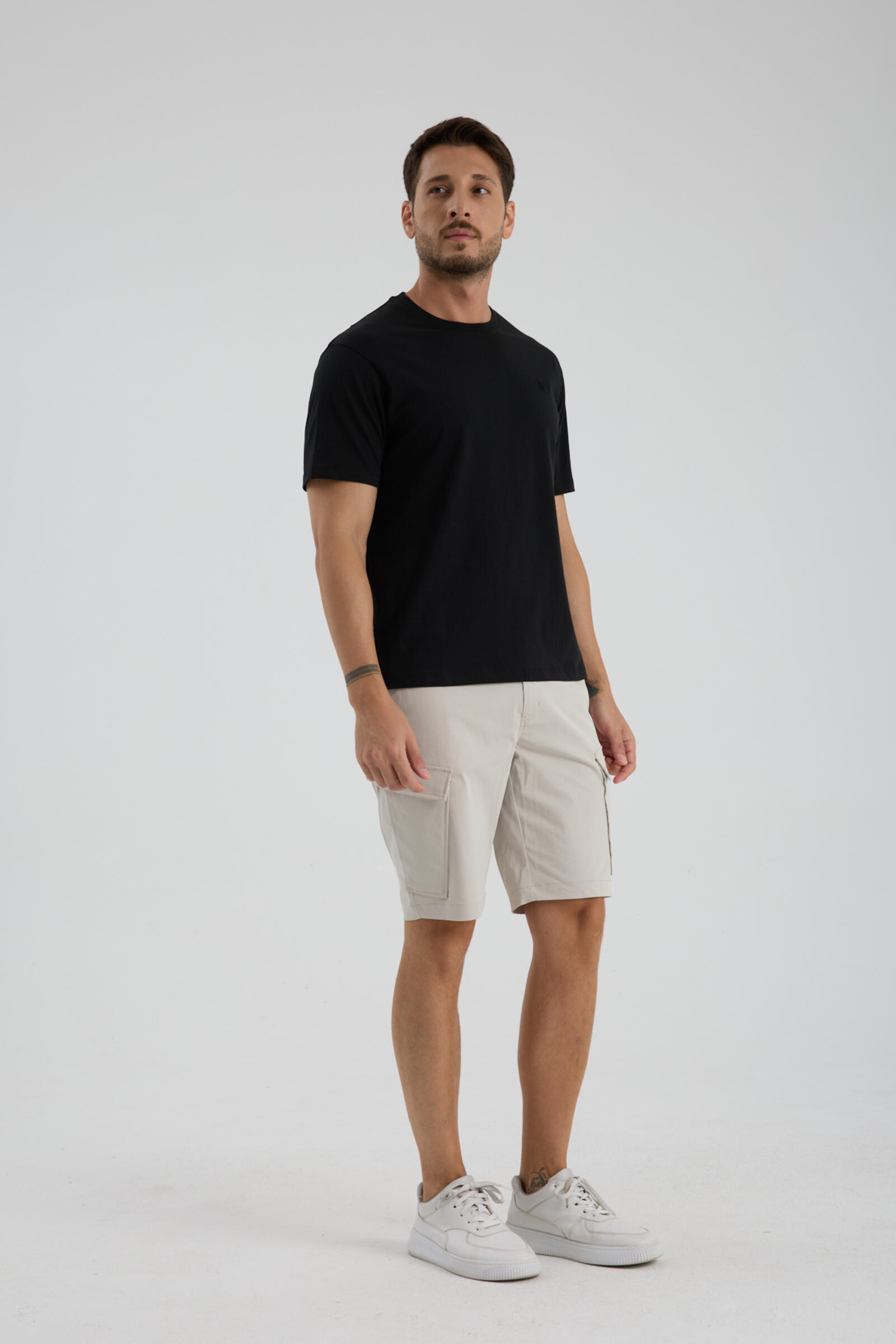 Erkek T-shirt Siyah - Clem