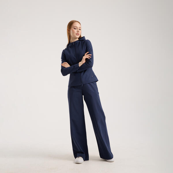 Kadın Wide Leg Pantolon Lacivert - Ilma