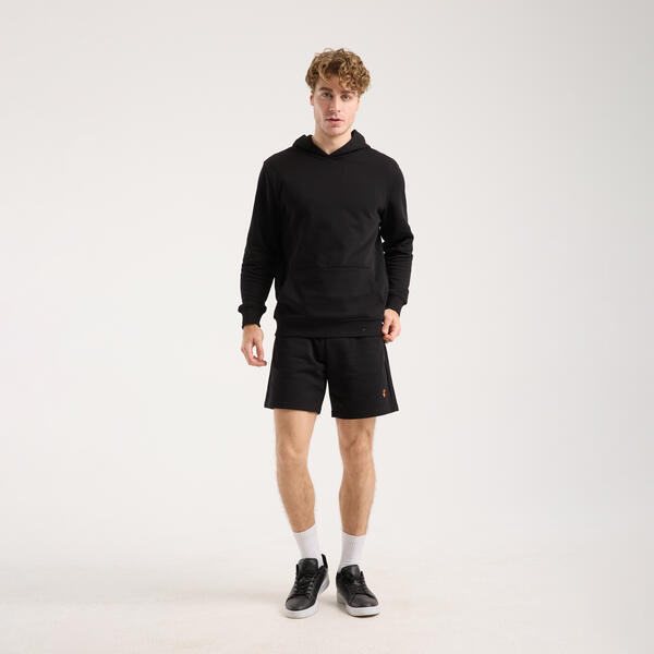 Erkek Siyah Kapüşonlu Sweatshirt