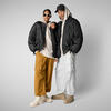 Unisex Bomber Ceket Siyah - Usher