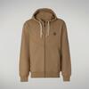 Erkek Fermuarlı Sweatshirt Bej - Adonias
