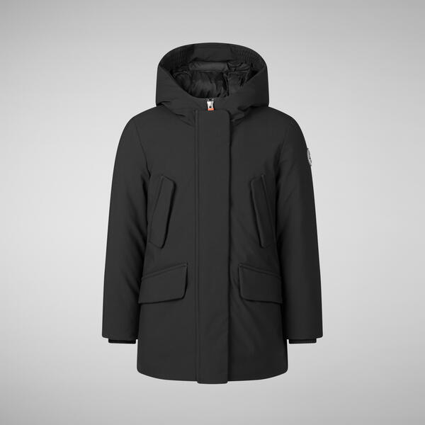 Kız Çocuk Kapüşonlu Parka Siyah - Ally