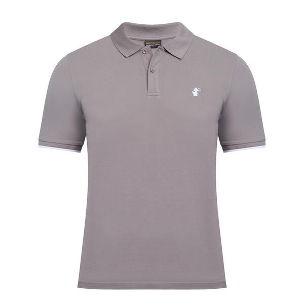 Erkek Koyu Gri Polo Yaka Pike T-shirt