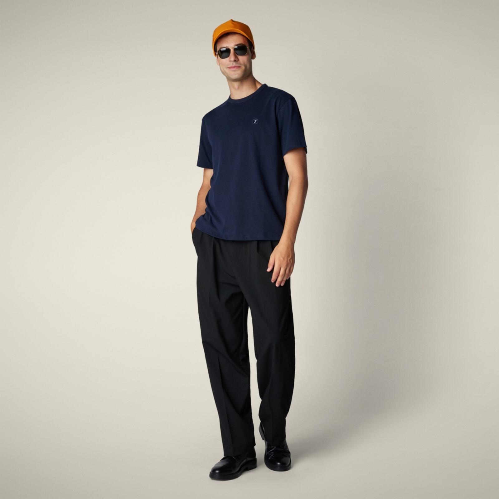 Erkek T-shirt Lacivert - Bram