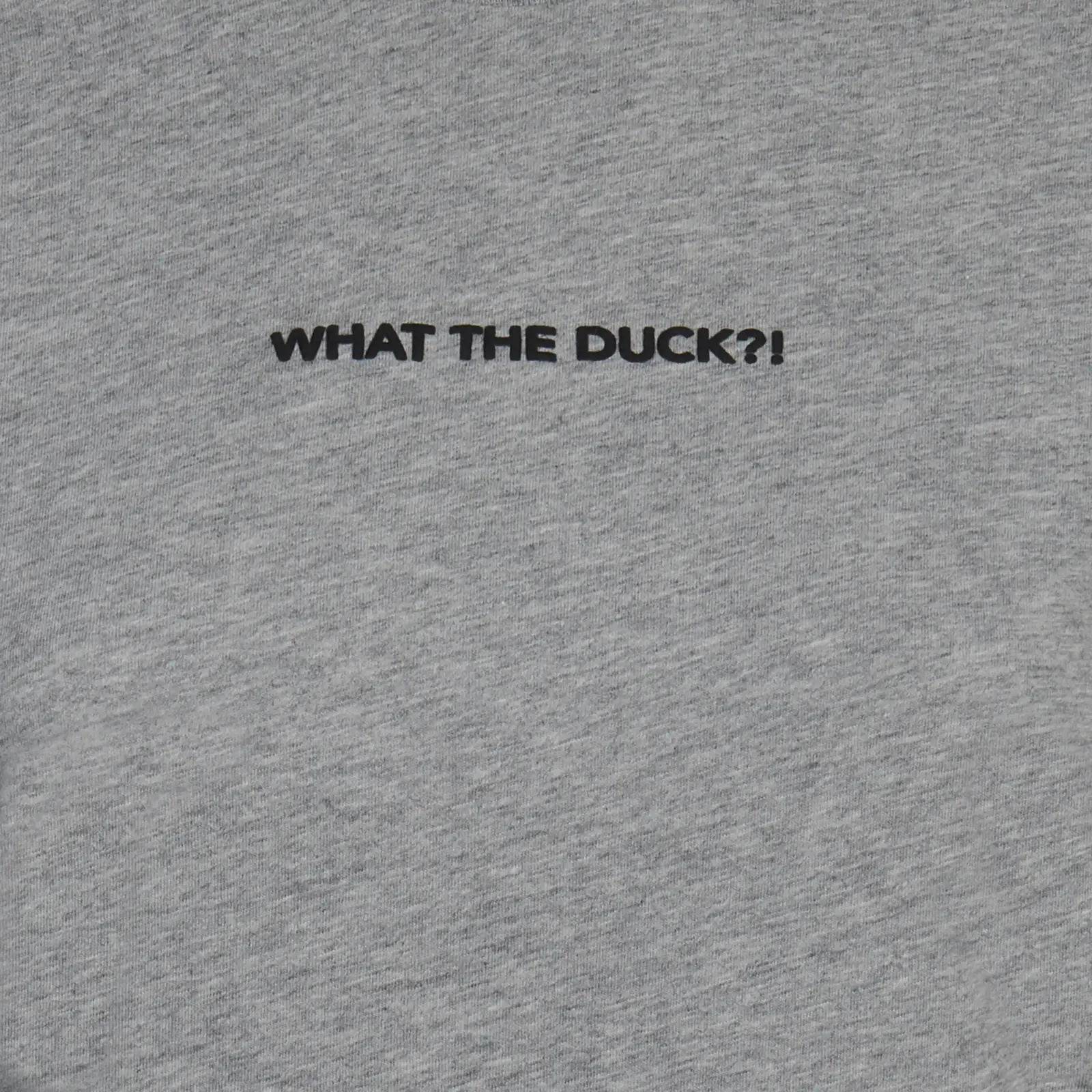 Kadın T-shirt Açık Gri Melanj -WHAT THE DUCK