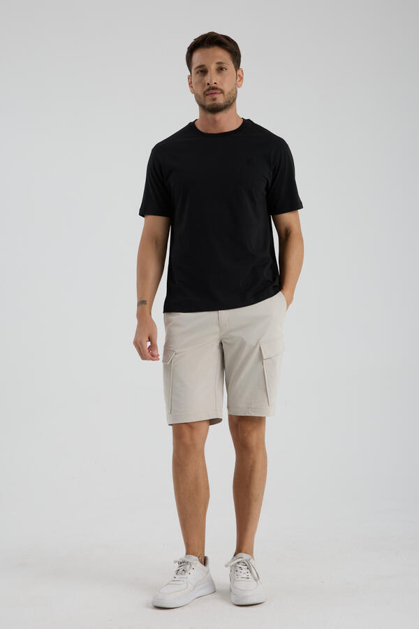 Erkek T-shirt Siyah - Clem