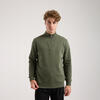 Erkek Koyu Yeşil Yarım Fermuarlı Sweatshirt
