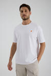 Erkek Oversize T-shirt Beyaz - Fran