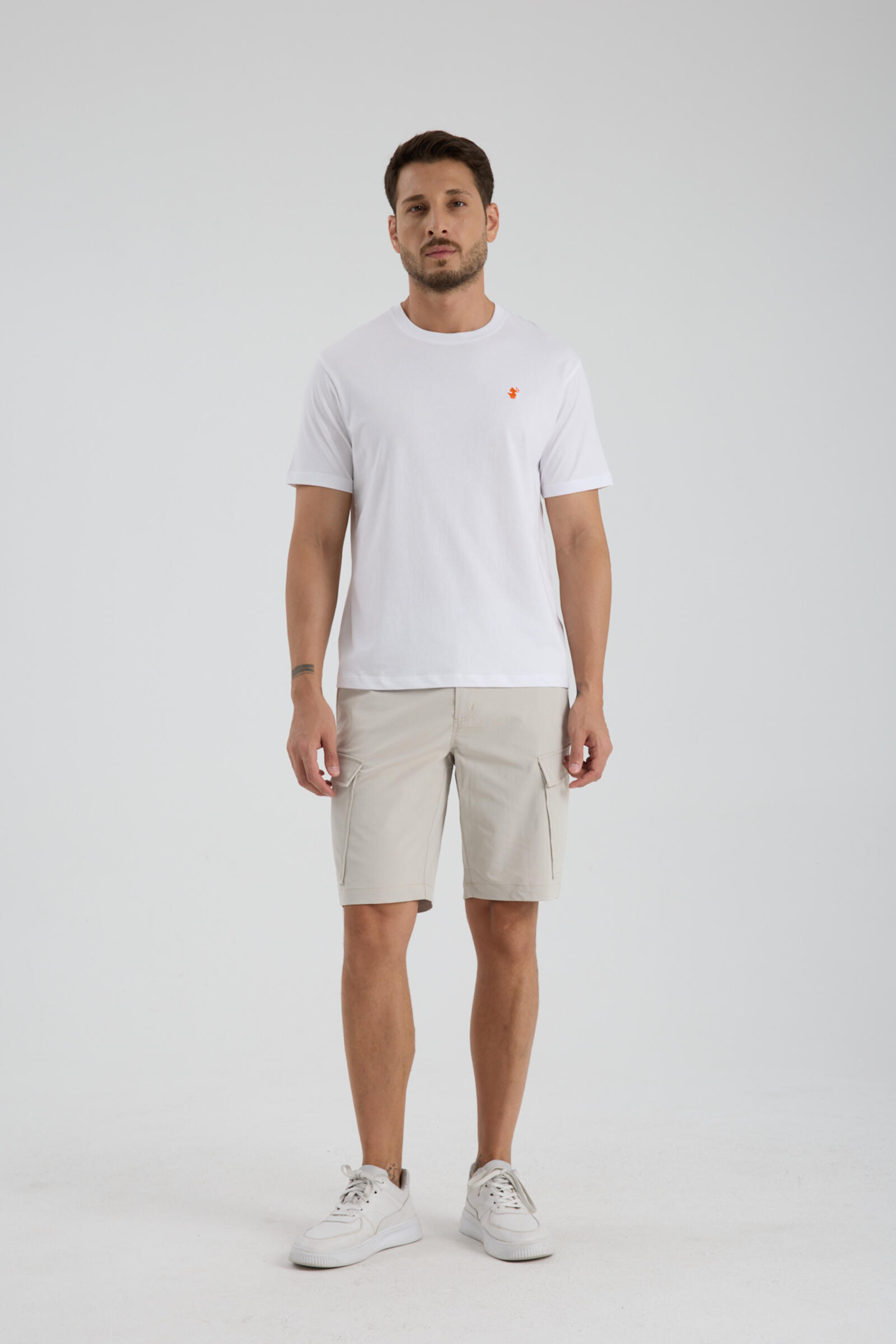 Erkek T-shirt Beyaz - Clem