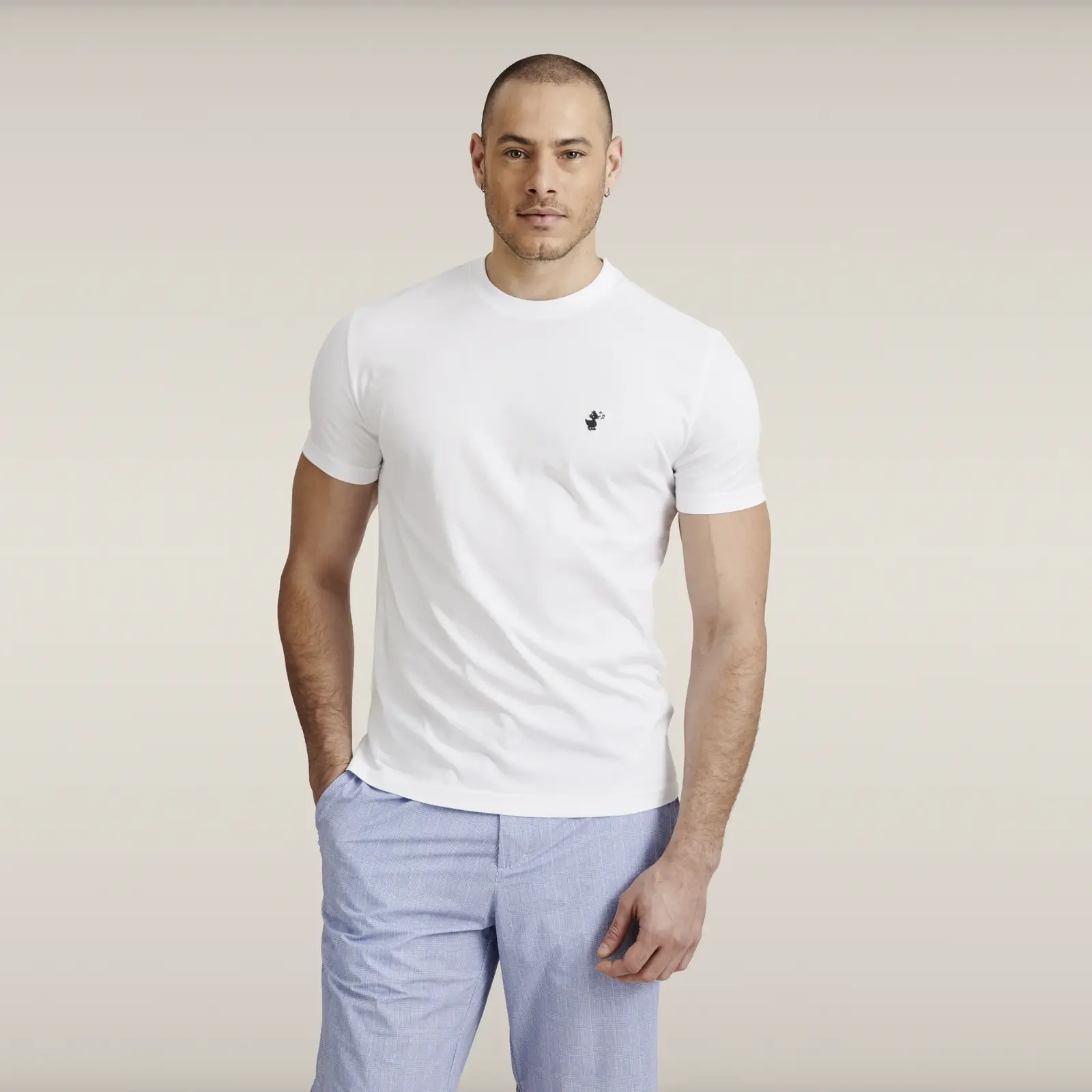 Erkek Beyaz Basic T-shirt