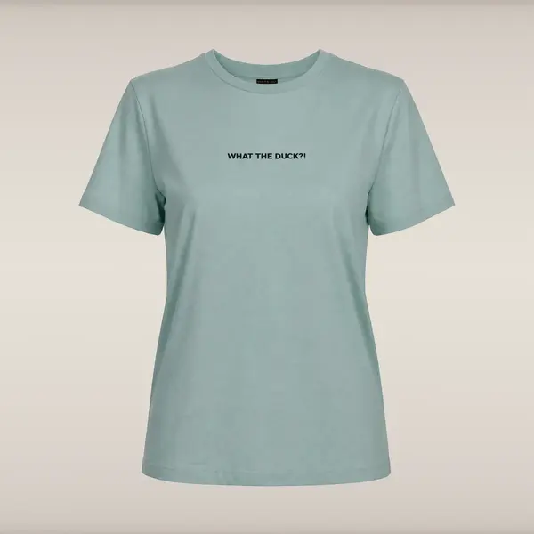 Kadın T-shirt Ada Mavisi -WHAT THE DUCK