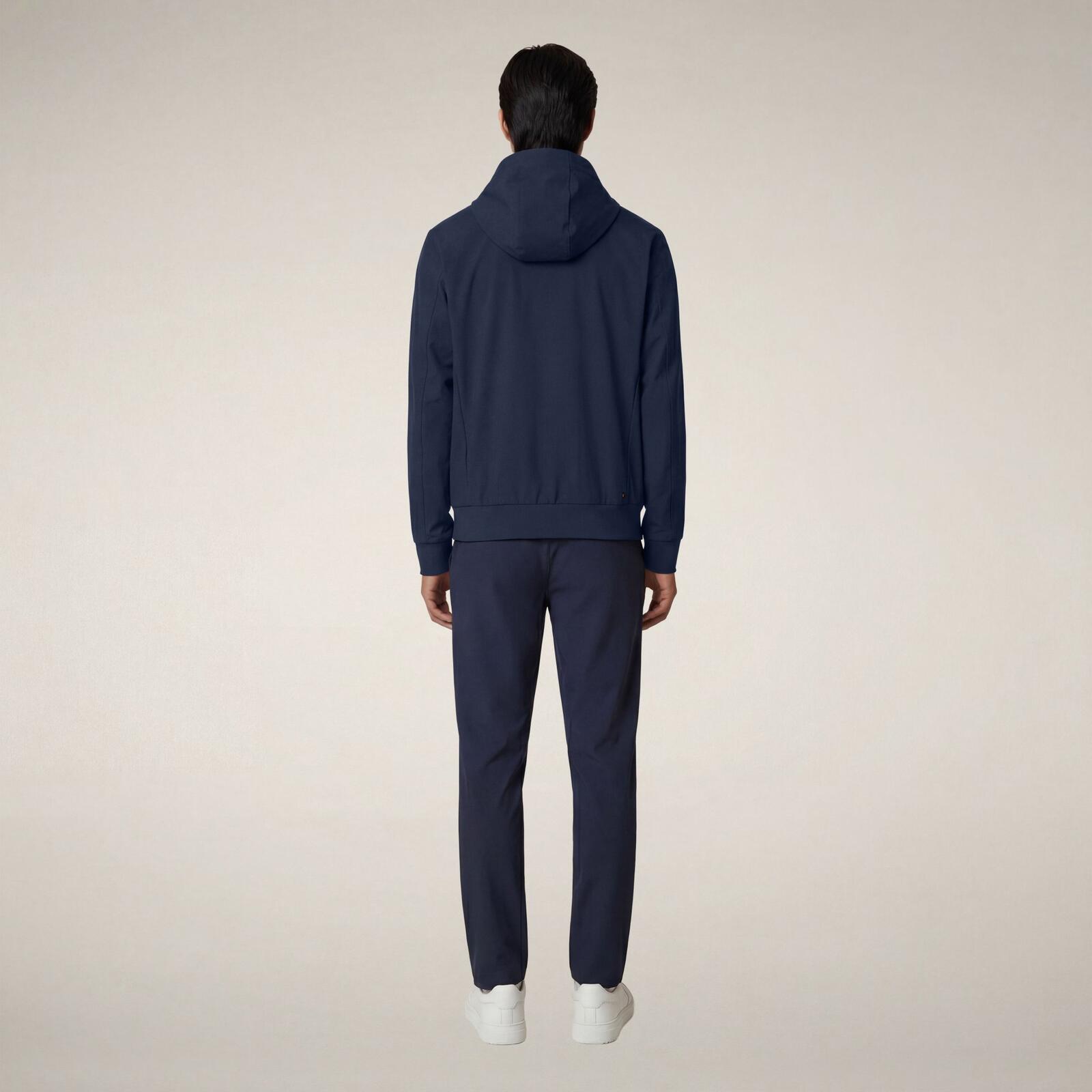 Erkek Fermuarlı Sweatshirt Lacivert - Luiz