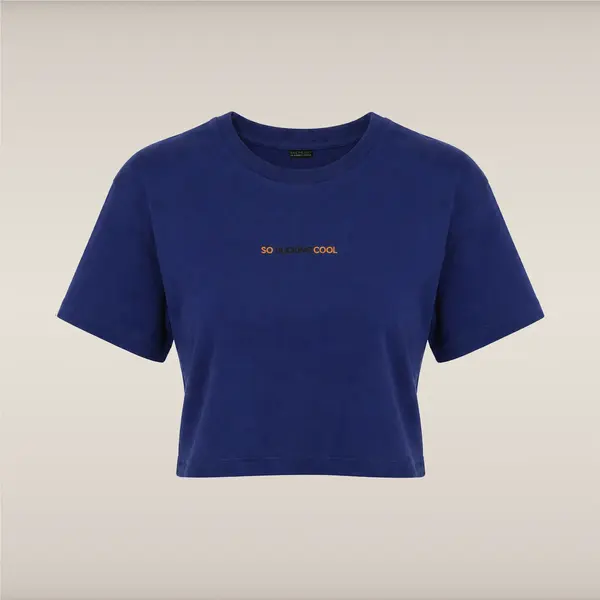 Kadın T-shirt Aura Mavisi -SO DUCKING COOL