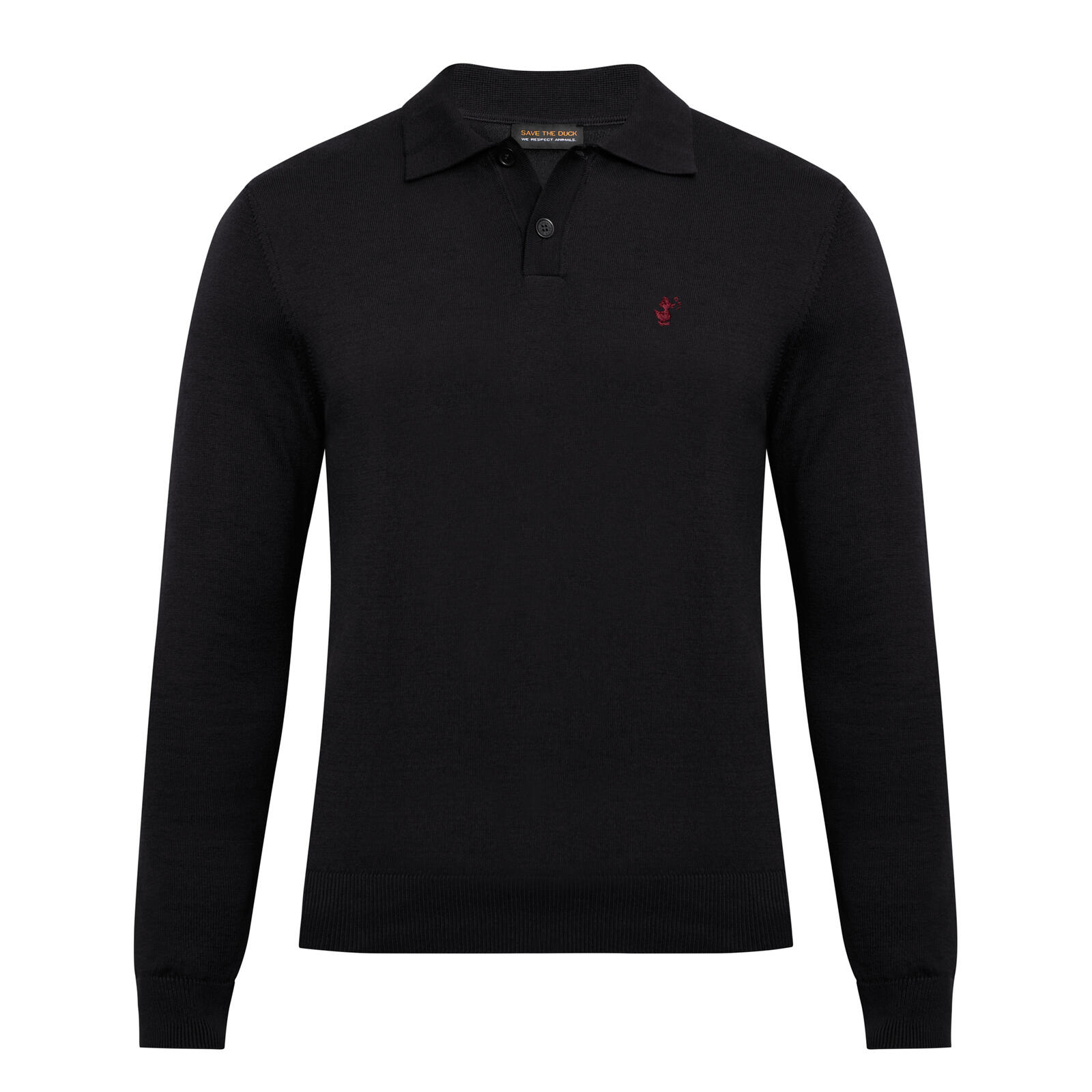 Erkek Siyah Polo Yaka Kazak