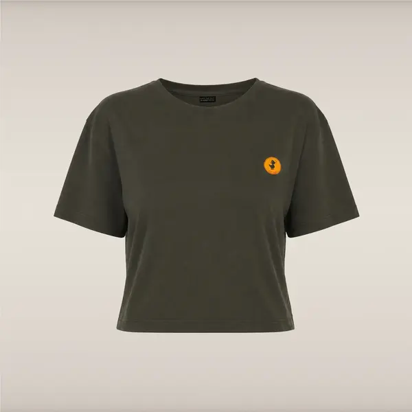 Kadın T-shirt Yılan Yeşili -AFINA