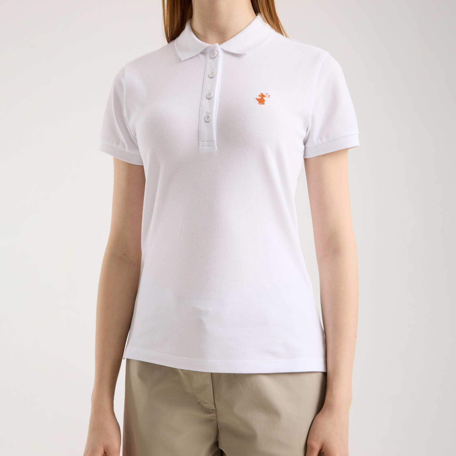 Kadın Beyaz Polo Yaka T-shirt