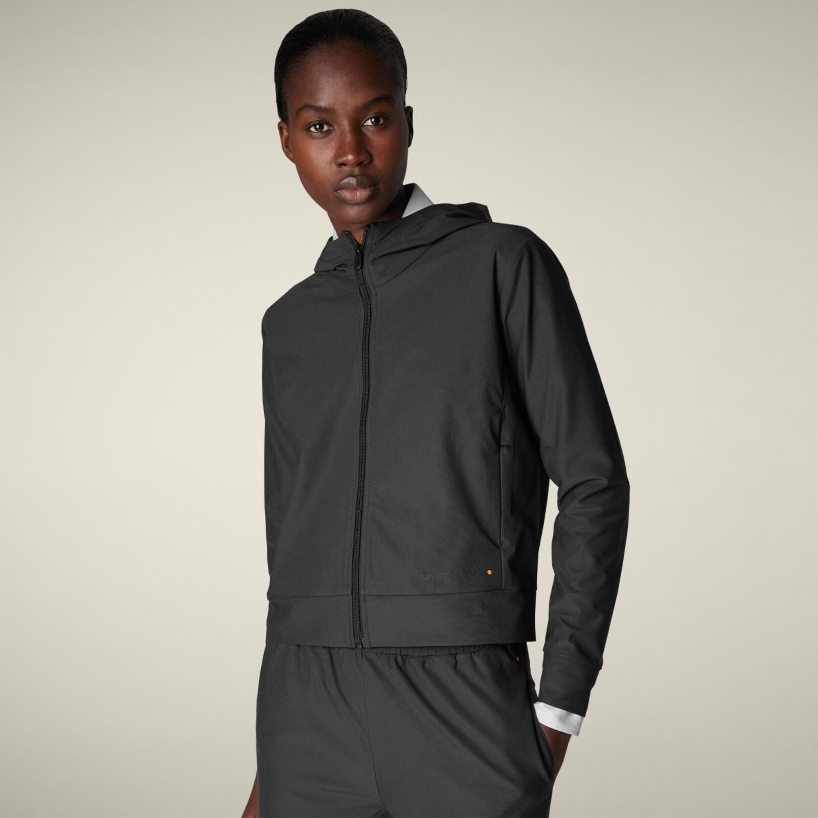 Kadın Kapüşonlu Sweatshirt Siyah - Pear