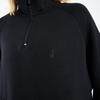 Kadın Siyah Yarım Fermuarlı Sweatshirt