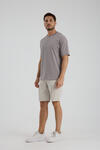 Erkek Oversize T-shirt Gri - Fran
