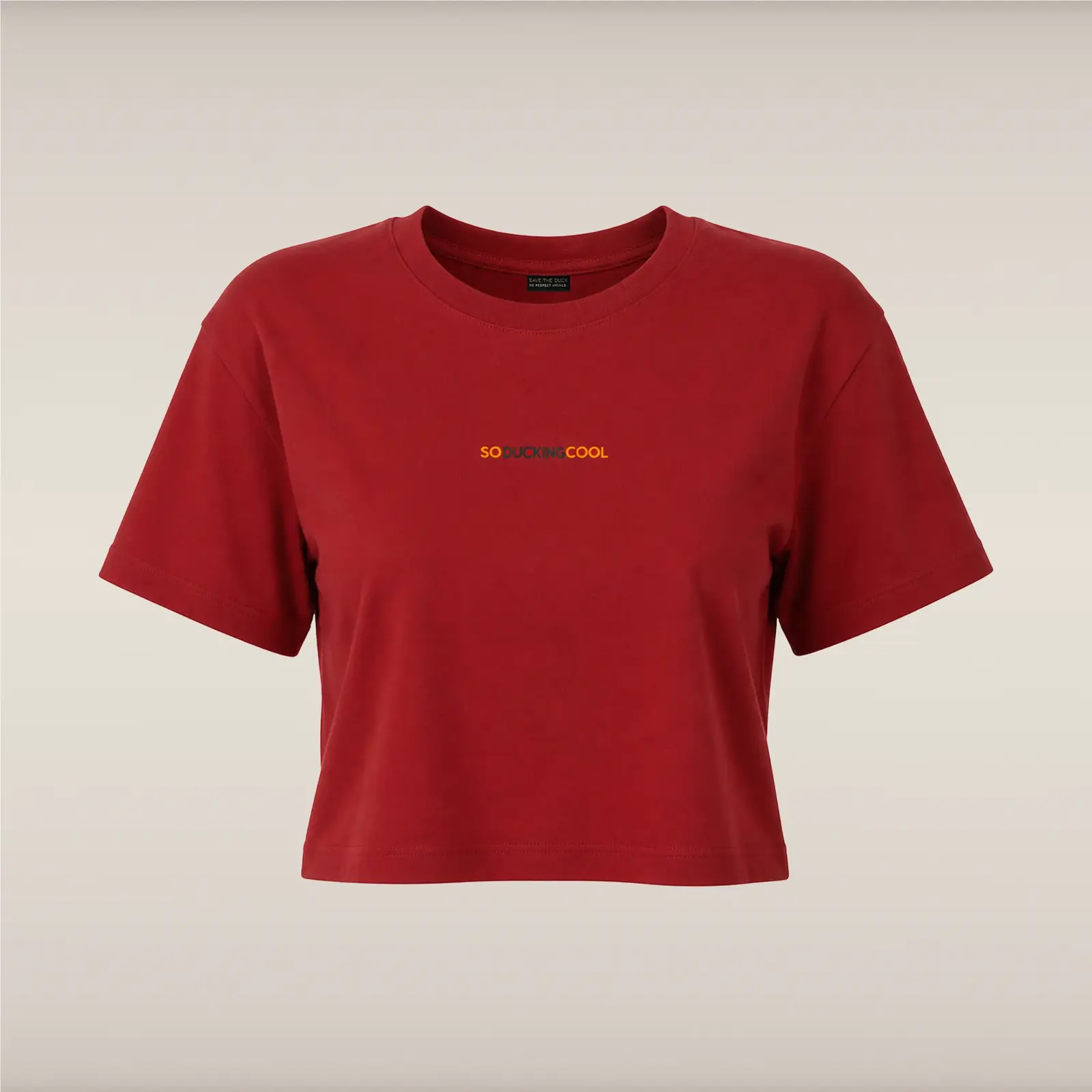 Kadın T-shirt Koyu Kırmızı -SO DUCKING COOL