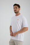 Erkek Oversize T-shirt Beyaz - Fran