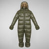 Unisex Çocuk Kapüşonlu Tulum Haki - Shell