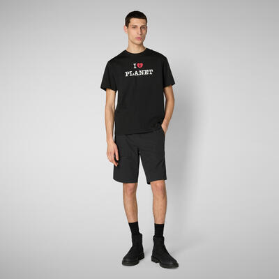 Erkek T-shirt Siyah - Galt