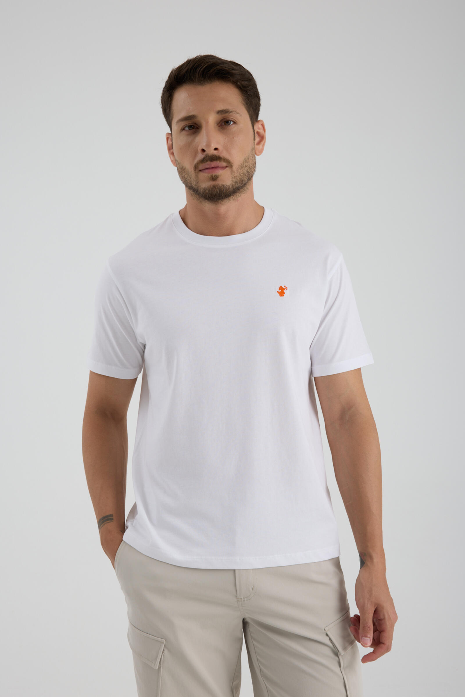 Erkek T-shirt Beyaz - Clem
