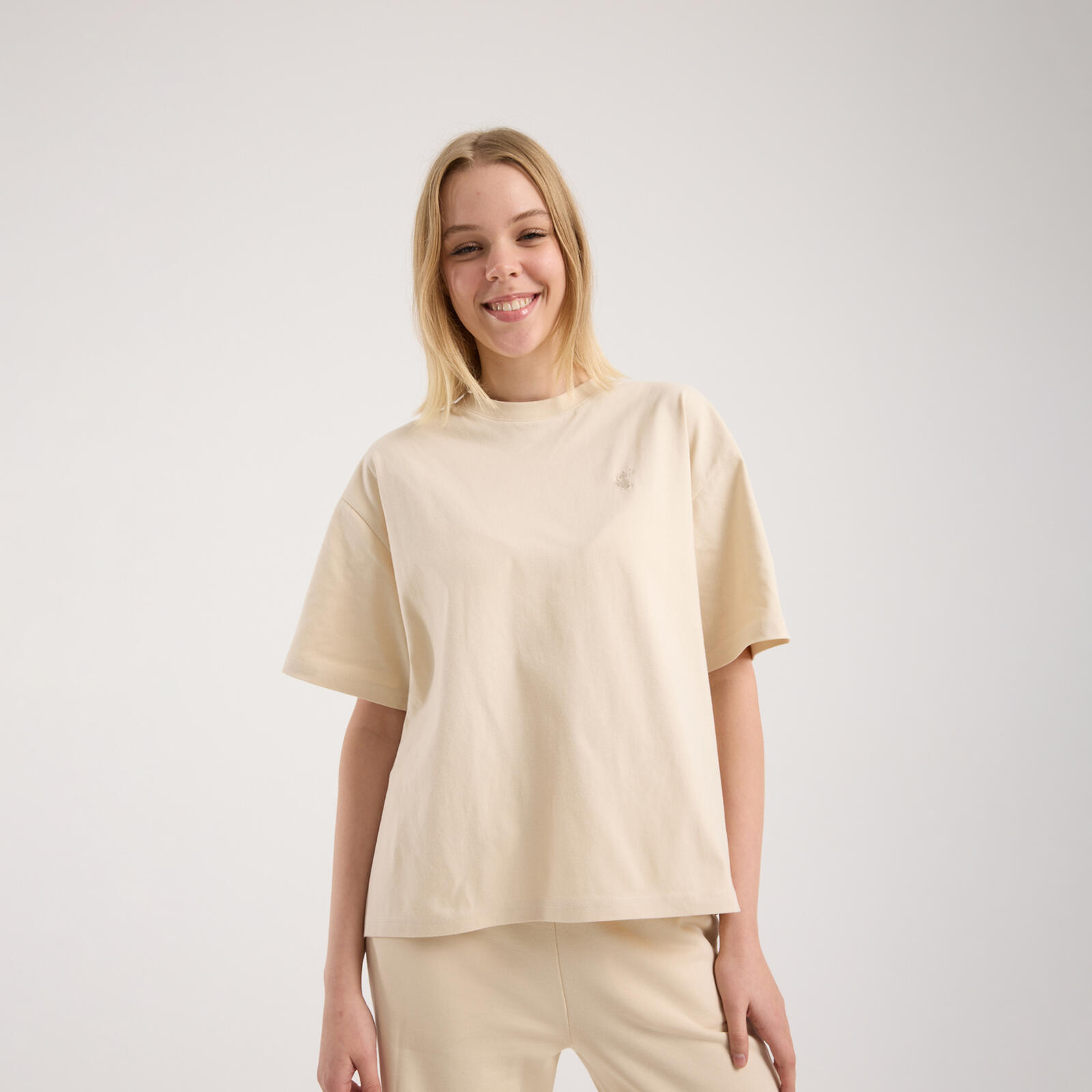 Kadın Kum Beji Oversized T-shirt