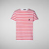 Çocuk Çizgili T-shirt Kırmızı - Fox