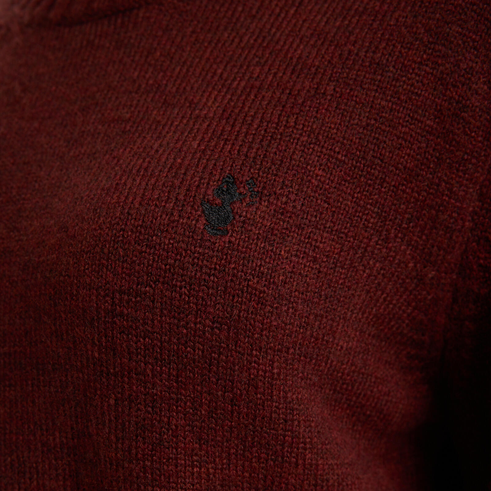 Kadın Bordo Basic Fit Kazak