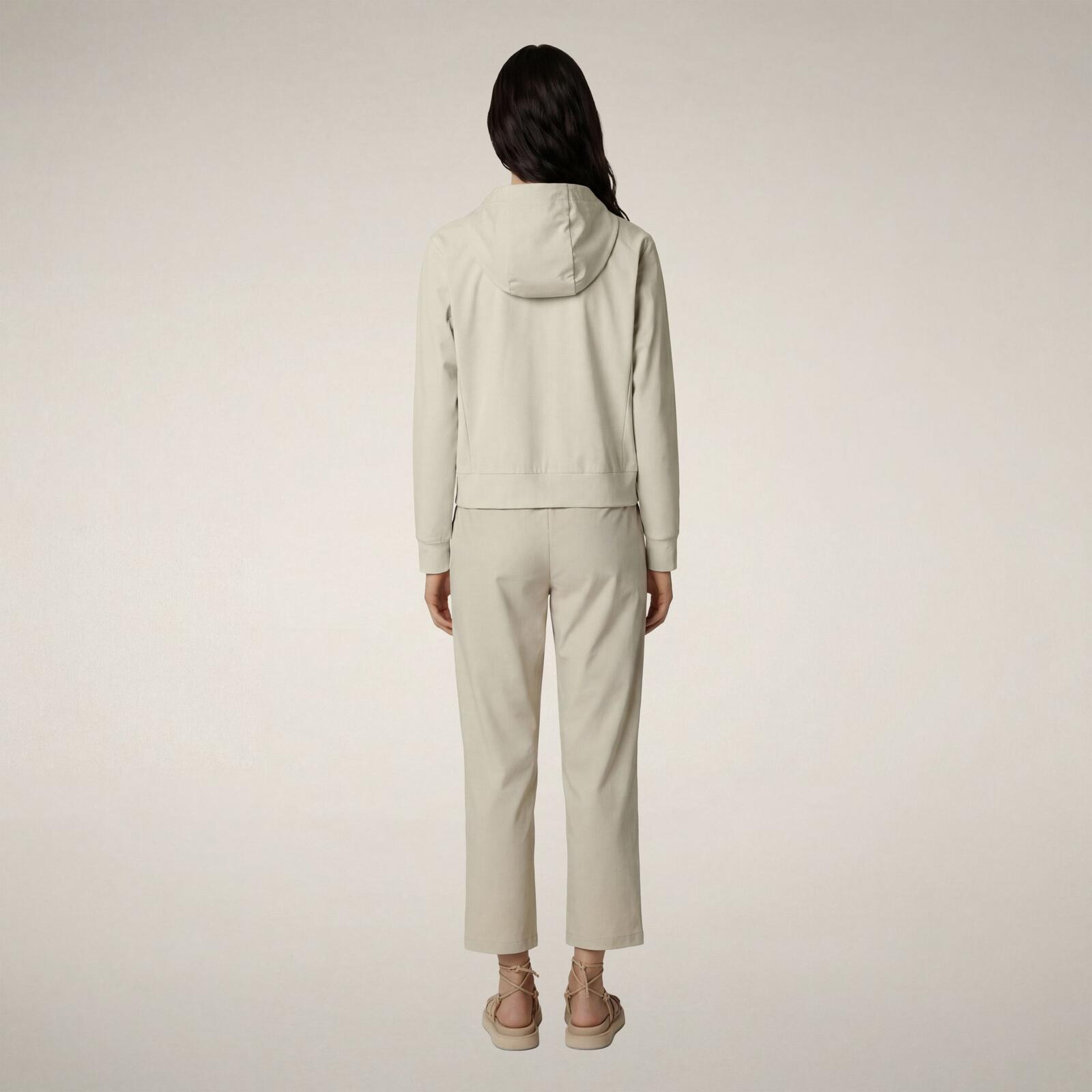 Kadın Kapüşonlu Sweatshirt Bej - Pear